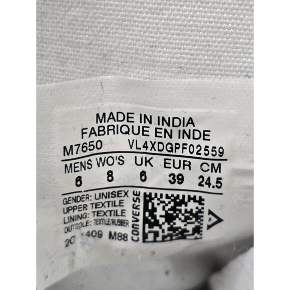 Converse Chuck Taylor All Star High Top Unisex Women 8 Men size 6 White - Picture 5 of 9